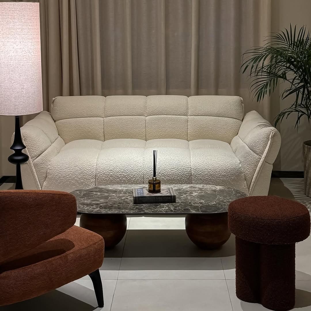 Trove cafe lounge with cream and terracotta seating
